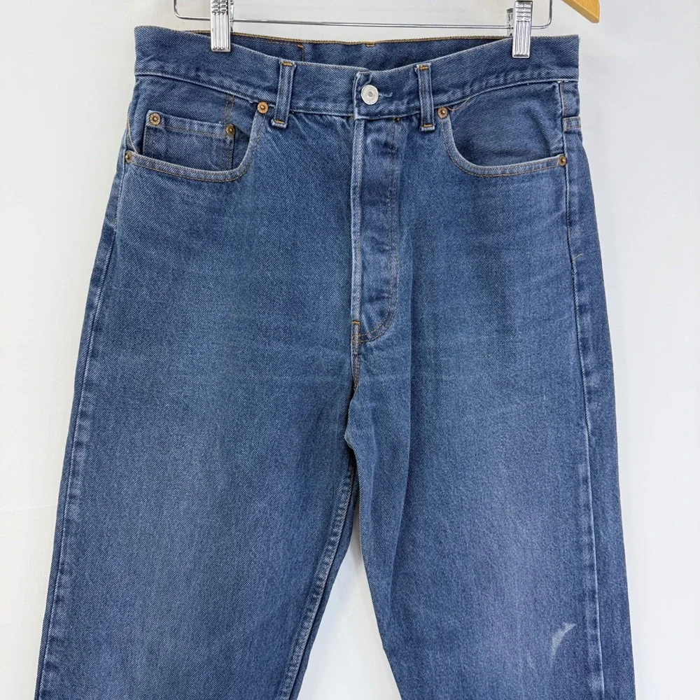 Levi's 501 Jeans Mens 36x34 Blue Vintage Made in USA Button Fly Straight Leg